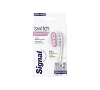 Signal Switch Têtes Remplaçables Sensibilité Extra Souple, pour Brosse à Dents Switch, Doux pour les gencives, x2 têtes