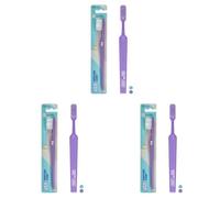 Brosse à dents TePe Denture Care pour prothèses, 1pc, permet un nettoyage efficace et précis des prothèses dentaires grâce à ses brins très longs et fermes. (Lot de 3)