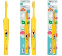 Brosse à dents TePe Kids Souple, Couleurs assorties, 1pc,brosse à dents pour enfants, brins souples pour un nettoyage efficace et en douceur de la plaque dentaire (Lot de 2)