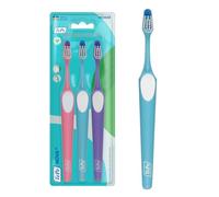 Brosse à dents TePe Nova, 3pc, Medium, élimination facile et efficace de la plaque dentaire, pointe de brosse avec des brins plus longs pour un meilleur accès aux dents du fond.