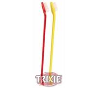 Trixie Set de brosses à dents chiens et chats 2558 – 4 pièces, 23 cm, rouge/bleu, nettoyage ciblé