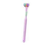 Brosse à dents trois faces - PP PBT 19,5x2,5cm | Poils extra doux en forme de V pour un nettoyage complet, poignée antidérapante, soins dentaires complets pour adultes et