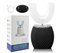 Brosse à Dents Ultrasonique Automatique, Brosse à Dents Électrique avec Nettoyage 360°, Design en U, 4 Modes, Brosse Blanchissante avec Minuteur, Pour Adultes, Nettoyage en Profondeur (Noir)