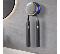 Brosse à dents UV désinfectante avec désinfectant UV-C pour montage mural, porte-brosse à dents peut contenir deux brosses, idéal pour les voyages et un usage familial, cadeau pour hommes et femmes