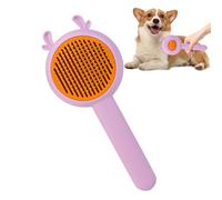 Brosse à Dépouillement pour Animaux - Peigne 2-En-1 Anti-Perte Pour Animaux Avec Bouton De Libération - Peigne de Nettoyage des Poils de Chiot | Pour Bain Douche Salon Intérieur Extérieur