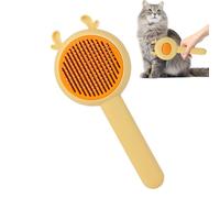 Brosse à Dépouillement pour Animaux - Peigne de Massage 2-en-1 Animal avec Bouton de Libération,Peigne de Nettoyage des Poils de Chiot,Pour Le Bain À Domicile Intérieur Et Extérieur Vétérinaire