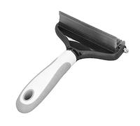 Brosse à déshabiller les chiens 2 en 1 avec peigne démêlant en acier, outil de détartrage des poils d’animaux et détacheur de nœuds pour grands chiens, outil de toilettage pour (Blanche)