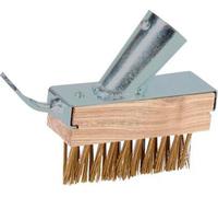 Brosse à désherber et gratte-joint Polet pour jardin efficace avec manche métallique et poils en laiton