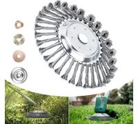 Brosse à désherber pour coupe-bordures 8" 25,4 x 200 mm Grande stabilité - très robuste - montage facile avec 4 adaptateurs