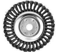 Brosse à Désherber Ronde pour Débroussailleuse, 8'' Tête Brosse Désherbage pour Outils de Pelouse Jardin Agriculture, 200 x 25,4mm Brosse Rotative avec Roue en Fil d'acier Massif (8 Pouce)