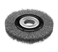 Brosse à disque métallique 125 x 20 mm, fil ondulé, INOX