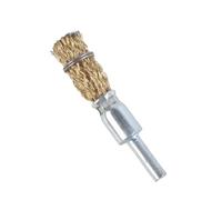 Brosse à disque métallique, Brosse à roue métallique for meuleuse d'angle, perceuse électrique, tête en cuivre SS de 6mm, plusieurs tailles(16*25*68mm)