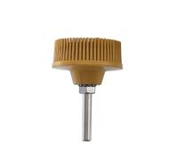 Brosse à disque pour perceuse électrique de 5,1 cm, 1 pièce en caoutchouc métallique, 5,1 cm, électrique a une bonne élasticité et ténacité, peut être utilisée pour la finition du métal (jaune)