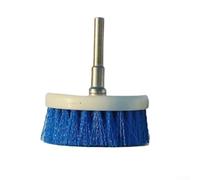 Brosse à disque pour perceuse manuelle, brosse de nettoyage en poils en nylon pour évier et récurage, poils rigides pour la saleté tenace, compatible avec tête de brosse ronde (nanofil blanc)