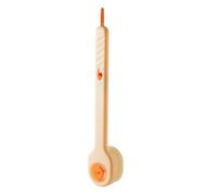 Brosse à dos à 360° avec long manche - Distributeur de liquide facile à pousser et à tirer pour un nettoyage en profondeur et une expérience de bain sans douleur (jaune)