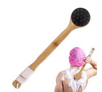 Brosse à dos à long manche pour douche - Brosse de bain en forme de patte de chat, brosse de nettoyage du corps pour femme et, poils en velours doux et denses avec massage doux, accessoire de
