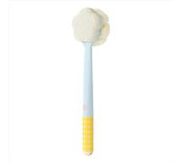 Brosse à dos à long manche pour douche - Exfoliante et nettoyante double face, portée extra longue pour un nettoyage en profondeur, brosse pour le bain et le corps (chiffon à frotter, bleu)