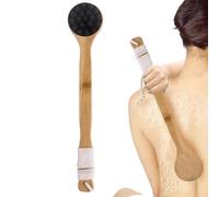 Brosse à dos avec long manche - Brosse de massage pour le dos - Brosse de nettoyage du corps en velours doux et dense pour homme et femme