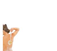 Brosse à dos de douche, double face antidérapante | Brosse de douche incurvée à long manche doux et rigide pour le bain de la peau humide ou sèche
