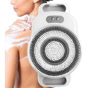 Brosse à Dos éLectrique Murale avec TêTe Brosse 20Cm, Rotation Automatique à 360°, Poils Doux Exfoliants, Fixation Murale Mains Libres, Brosse à Dos pour Douche