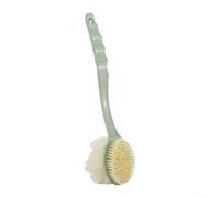 Brosse à dos en poils doux avec long manche : idéal pour la douche et le | Portée étendue de 34 cm, poils doux, exfoliation douce, boucle de suspension, couleurs bleu, rose, vert