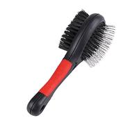 Fdit Brosse à Double Face pour Chien Chat Toilettage 2 en 1 Brosse nettoie pour Animaux de Compagnie et saleté pour Cheveux Courts épais(M)