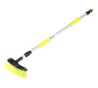 Brosse à écoulement demi-ronde 20 cm / 8" avec perche télescopique 105 - 160 cm avec valve
