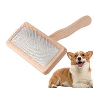 Brosse à épingle pour chien : brosse de toilettage pour chien longue, brosse de toilettage professionnelle pour chien avec poignée antidérapante, brosse de nettoyage douce qui élimine les poils lâches