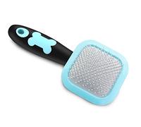 Brosse à épingles lisse pour un nettoyage doux et une perte de poils, idéale pour les petits chiens comme les Yorkshire Terriers, caniches, chiots, également pour les lapins et les chats
