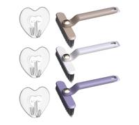 Brosse À Fentes Rotative 3 Pièces, 3 Crochets En Forme De Cœur, Brosse De Nettoyage Des Coins Morts, Brosse À Fentes Multi-Angles, Adaptée À L'Évier De Salle De Bain Et De Cuisine
