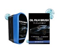 Brosse à film à huile 150 ml - Design durable - Brosse à film à main facile à saisir pour pare-brise de voiture - Élimine les taches - Améliore la vision - Améliore la clarté