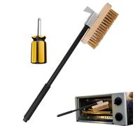 Brosse À Four À Pizza Avec Grattoir | Brosse Pour Pierre À Pizza Avec Grattoir En Acier - Grattoir Pour Four À Pizza, Outil 2 En 1 Pour Mur De Four À Pizza En Pierre