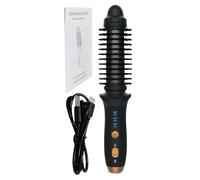 Brosse à friser rechargeable - Coiffeur électrique de 3,8 cm, corps rond chauffant, design en poils de nylon | Outil de brosse à friser sans fil pour voyage, maison, hôtel, dortoir, style d'affaires