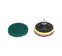 Brosse à Gommage à Forage, Coussinets de Gommage 7pcs Drill Brush Fixage Fermer Ferceux Brosse à Récurer Efficace et économie de Main-d'œuvre pour Le Bois Automobile, Les Carreaux, Le Sol, Les