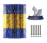 Brosse à gratter cheval avec 12 vis, brosse à gratter pour animaux de ferme, brosse à gratter semi-circulaire, brosse de massage pour animaux de ferme, chevaux, chèvres, bovins, moutons, porcs (17,5 x