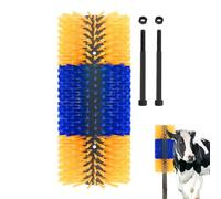 Brosse à gratter le dos pour gratter le dos - Brosse de toilettage des poils d'animaux - Brosse d'éjection complète pour animaux de ferme - Double vis pour âne, vache et mauve