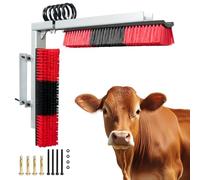Brosse à gratter pour animaux avec support en fer à ressort, brosse à gratter le dos des animaux comprenant 4 brosses de chèvre, 4 supports et accessoires pour vache, bétail, mouton, chevaux, porcs