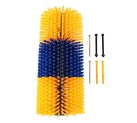 Brosse à gratter pour bétail, outil de toilettage de massage durable pour chevaux, vaches, moutons, soulage les démangeaisons, peau propre, plastique 17,13 pouces (Jaune)
