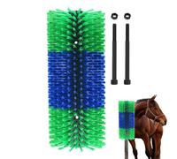 Brosse à gratter pour le dos de cheval - Brosse à gratter pour le soin des poils du dos - Nettoyage des poils d'animaux de ferme avec double vis pour mule, mouton