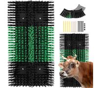 Brosse à gratter XL améliorée avec 8 vis - Grande brosse de toilettage pour bétail et cheval, soulagement des démangeaisons pour chevaux, chèvres, bovins, vaches, moutons et porcs, fournitures