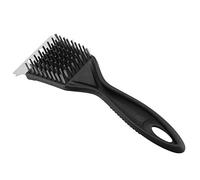 Brosse à grill, grattoir en acier inoxydable avec poils en fil, outil de nettoyant BBQ à 68 g, poignée en plastique résistant à la chaleur de 21 cm