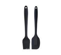 Brosse à huile en Silicone, mélangeur de crème et beurre, spatule gâteau, grattoir pâtisserie, ustensiles cuisine, outils cuisson, 2 pièce/ensemble(Black)