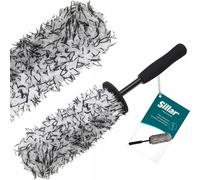 Brosse à jantes en microfibres Sillar pour jantes en aluminium Brosse de nettoyage des jantes extra douce. Entretien optimal des jantes sans les rayer, frotteur de jantes, jantes