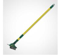Gardirex Brosse à joints de dallage, avec crochet grattoir, manche télescopique, pour désincruster sans effort, sans s’abaisser