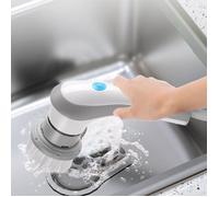 Brosse à joints électrique rechargeable, avec 3 têtes, idéale pour les salles de bains, les carrelages, les sols, les baignoires