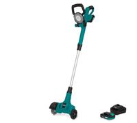 Brosse à joints sans fil 20 V - Manche télescopique - Avec 2 batteries de 2,0 Ah et chargeur rapide