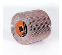 Brosse à lamelles abrasives pour machine à satiner - Brosse à lamelles pour rénovation grain 60 - Rouleau abrasif en fibre synthétique - Convient pour le ponçage intensif des surfaces en bois plates