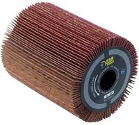 Brosse a lamelles abrasives pour poncer le bois ou le métal - FARTOOLS REX80 - Ø80mm - L 100mm - Grain A80