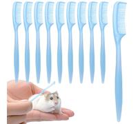 Brosse à lapin, 10 pièces de toilettage pour petits animaux, outil de nettoyage pour hamster, détails en poils doux, brosse à poils d'animaux avec poignée confortable, petit toiletteur pour furet pour