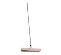 Brosse à Laver à Pont en Acier Inoxydable à Robuste, Balai de Fil Supplémentaire de 50 Cm avec 4 Poteaux Réglables pour Le Béton, la Mousse, Le Coulis et Les Nettoyages